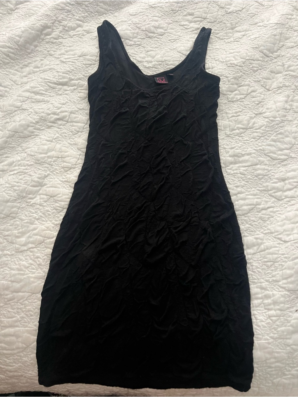 Material Girl Black Sleeveless Crinkle Midi Dress